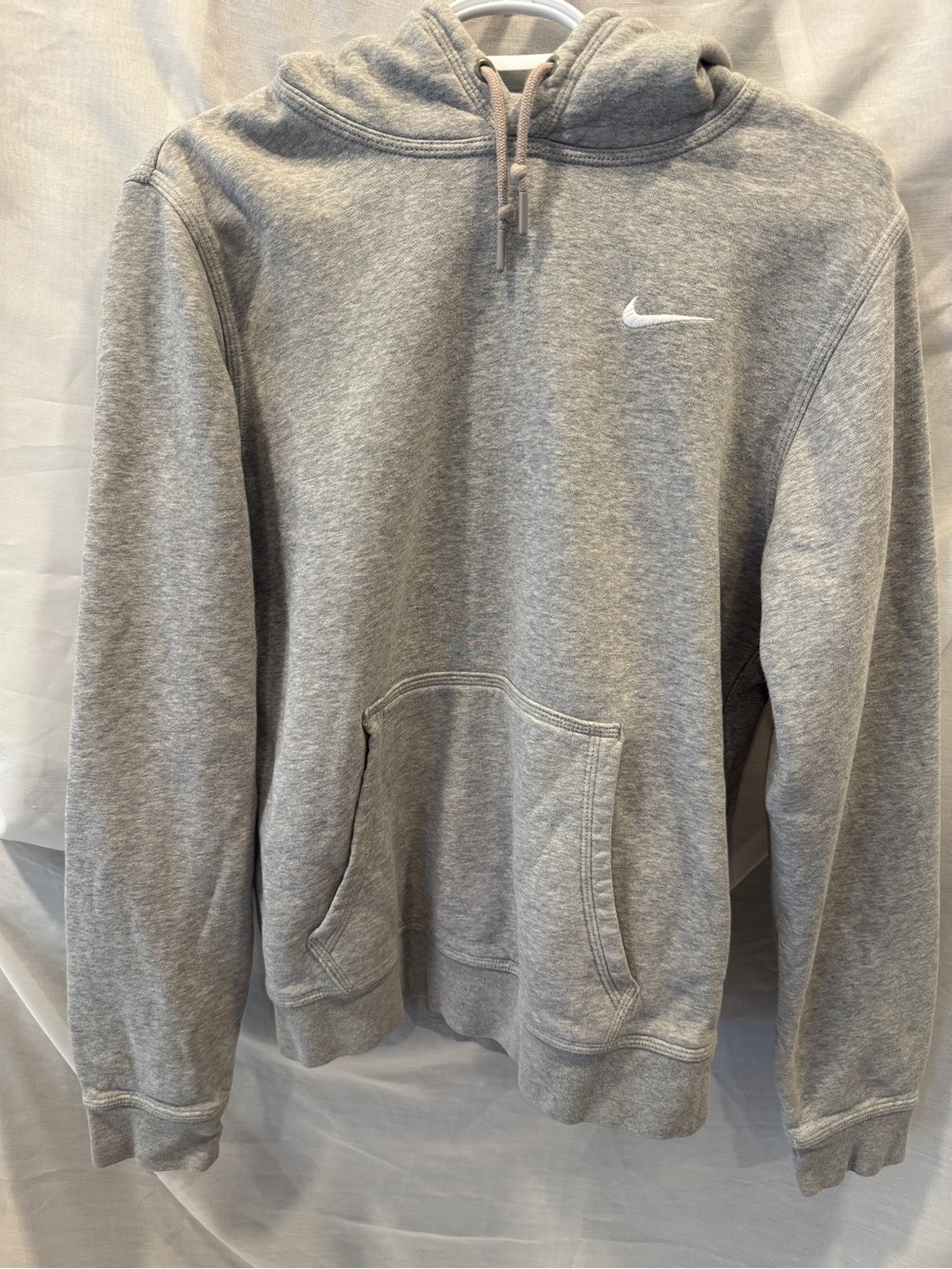 Nike Gray Crewneck Hoodie with White Swoosh